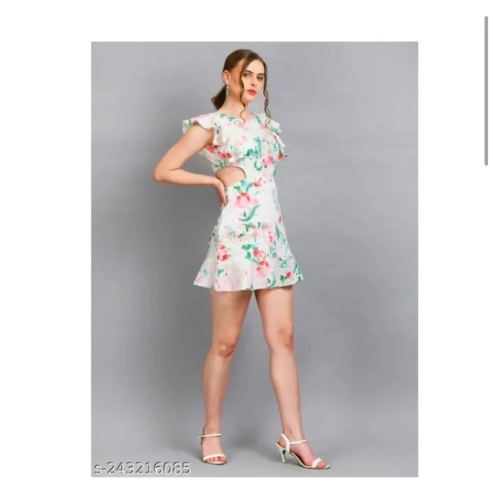 Floral Cut Out Dress - Picture 3 of 11